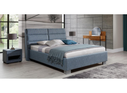 Bedroom Set Blue Bed Beautiful 2x Bedside tables Complete Set Luxury new 3-piece.